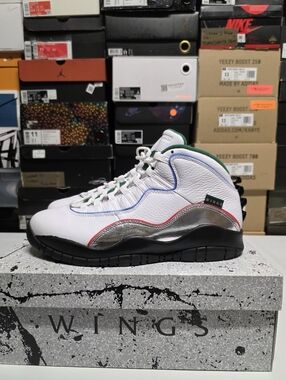 Jordan Air Jordan 10 Retro Wings White Chrome Black CK4352-103 Men's Sneaker